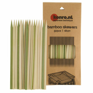 Pack expositor de brochetas de bambú Konro