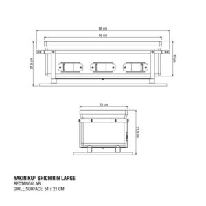 YAKINIKU Large Rectangular Shichirin