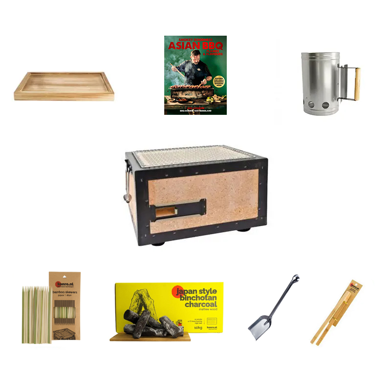 Set Konro limitato + Maitiew Binchotan + PRE-ORDINE del libro di Jord Althuizen: BBQ asiatico